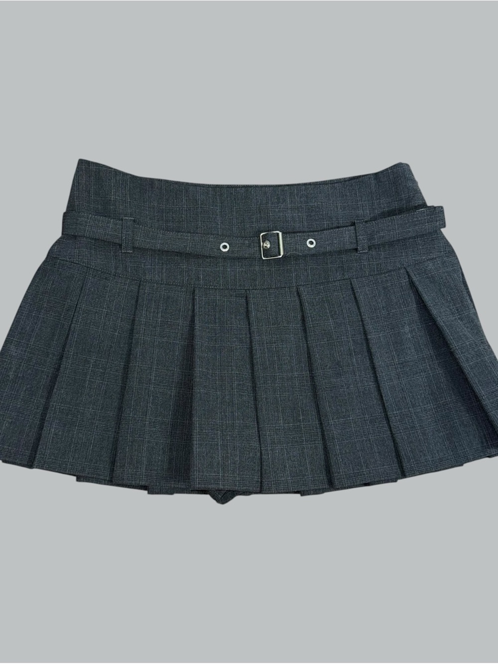 Zara Classic Pleated Mini skort in Charcoal Gray - Picture 10 of 14